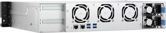 QNap TS-855eU-RP-8G NAS Rack με 8 θέσεις για HDD/M.2/SSD και 2 θύρες Ethernet