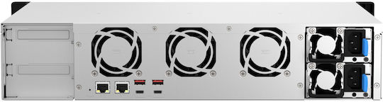 QNap TS-873AEU-RP-4G NAS Rack με 8 θέσεις για HDD/SSD και 2 θύρες Ethernet