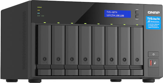 QNap NAS Tower με 3 θέσεις για HDD/SSD και 2 θύρες Ethernet (TVS-h874-i7-32G)