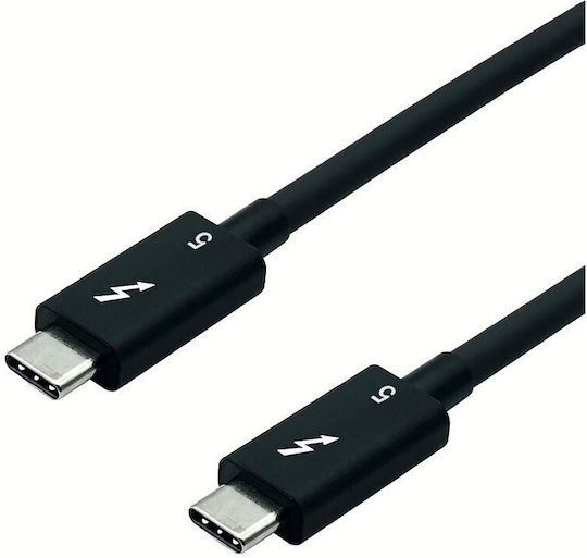 Roline Thunderbolt 5 Cable USB Type-C Passive 8K60Hz 80Gbit/s 240W T-T 0.8m Black Roline 11.02.9111