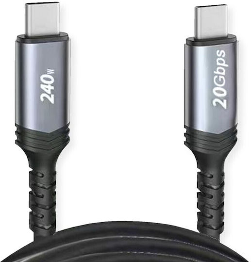 Roline USB 4 Video Cable USB-C Male - USB-C 240W PD Black 2m