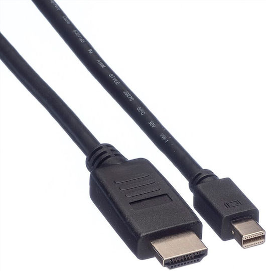 Roline Cable mini DisplayPort male - HDMI male 3m Black (11.99.5792)