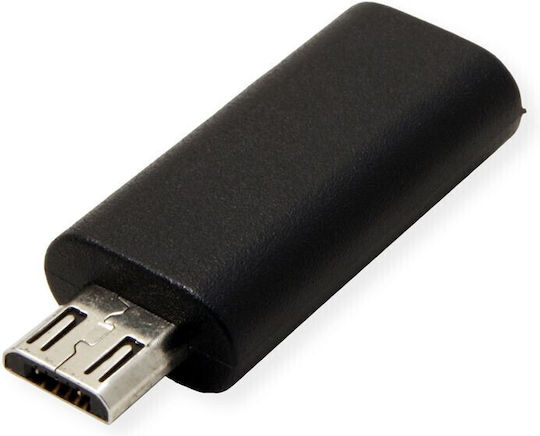 Roline Adapter 12.99.3192 From Usb Micro B M To Usb Type-c F Black