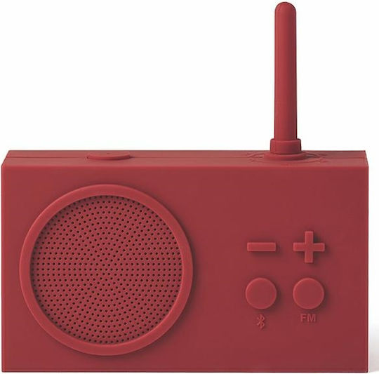 Lexon Tykho 3 Tragbares Radio mit Bluetooth Rot