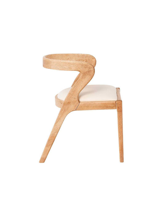 Avery Scaune Sala de mese Natural, Ecru 2buc 50x55x72buc