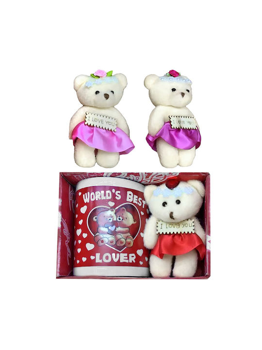 HOMie Cana Ceramică Ursuleț În Diferite Modele Roșie 330ml (Diverse Designuri) 2 Bucăți