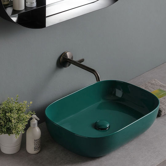 Scarabeo Επικαθήμενος Νιπτήρας Πορσελάνης 56x39cm Musk Glossy Scarabeo Επικαθήμενος Νιπτήρας Πορσελάνης 56x39cm Musk Glossy