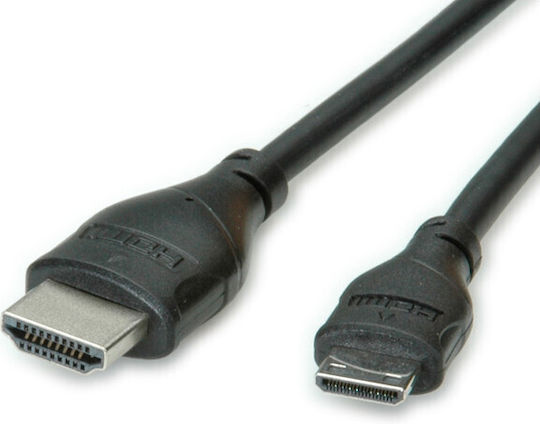 Roline HDMI 1.4 High Speed 1080p 120Hz Cable HDMI Male - Mini HDMI Male 0.8m Black