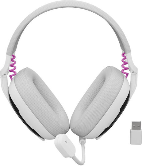 Fury Fukiya F6 Fără fir Over Ear Gaming Headset cu conexiune Bluetooth / USB Alb