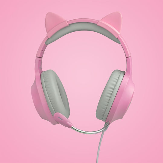 FR-TEC Tanooki Over Ear Gaming Headset with Connection 3.5mm Pink