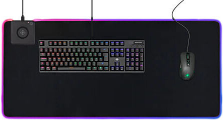 Deltaco GAM-092 Gaming Mouse Pad XXL (900mm) with RGB Lighting Black