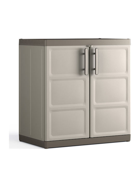 Двукрилен Гардероб Excellence Xl Low от Полипропилен с 2 Рафта 89x54x93 cm