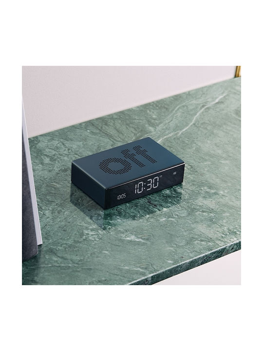 Lexon Flip Ceas De Masă Din Plastic Cu Ceas Deșteptător Albastru 94435DB