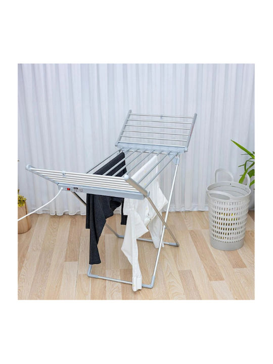 Zilan Stainless Steel Folding Electric Floor Clothes Drying Rack 230W with Hanging Length 12m