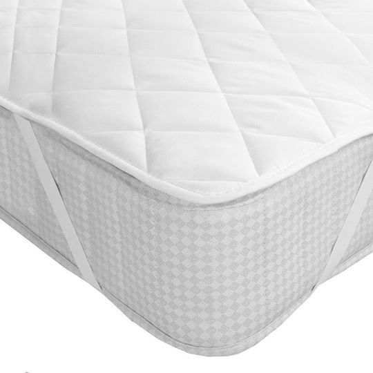 Viopros Protective Cover Queen with Elastic Bands Quilted White 160x200cm