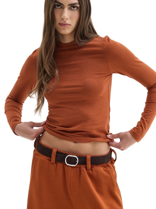 Damen Bluse Braun