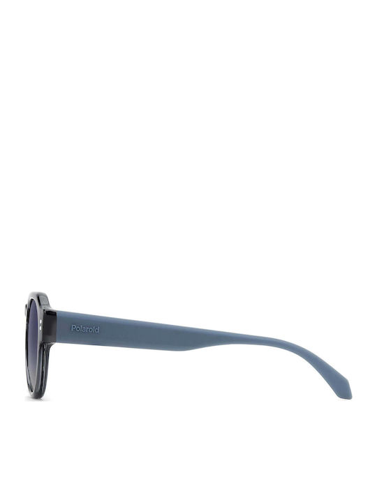 Polaroid Men's Sunglasses with Grey Horn-Rimmed Frame and Blue Gradient Polarized Lenses PLD6249/S/X 09V/Z7