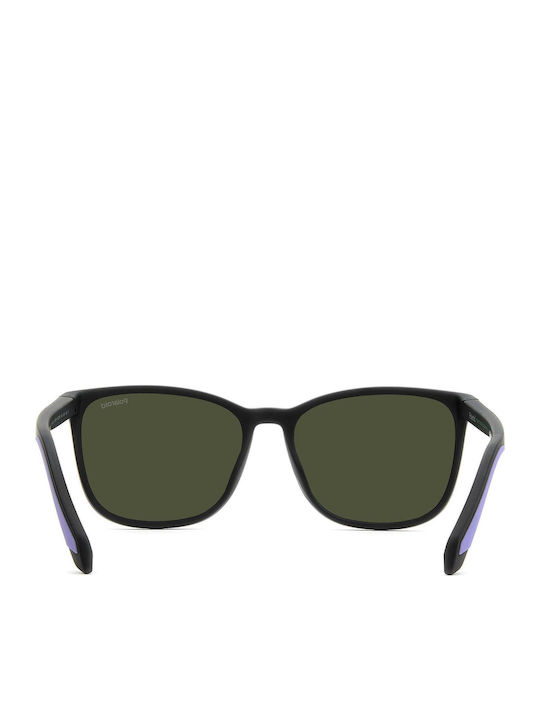 Polaroid Damen Sonnenbrille mit Schwarz Kunststoff Gestell und Schwarz Polarisiert Spiegel Linse