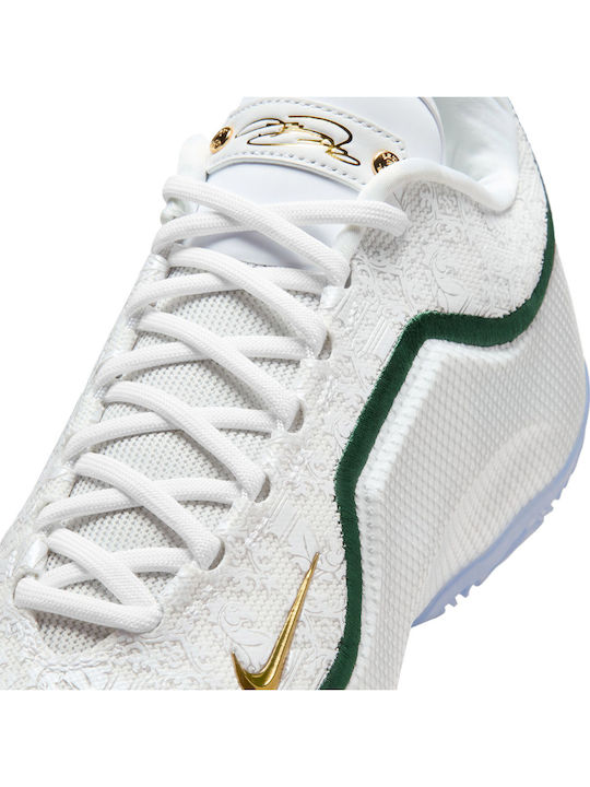 LeBron 23 Low Basketball Shoes White / Light Smoke Grey / Black / Stadium Green