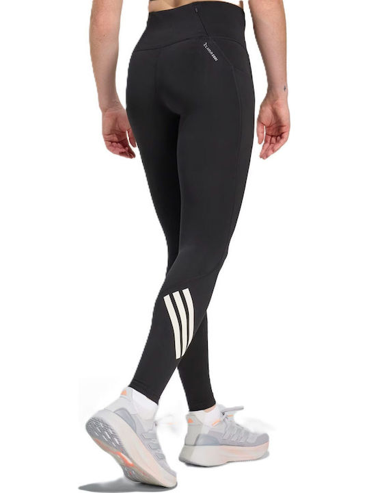 adidas 3 Streifen Running Gekürzte Leggings Schwarz