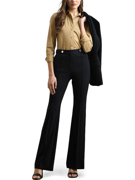 Damen Stoff Hose Black