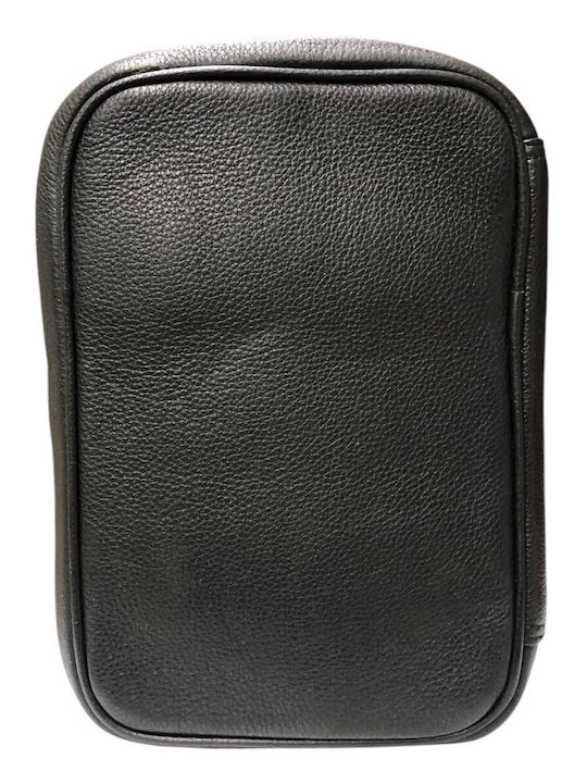 Bo-Bags Black Leather Toiletry Bag Black