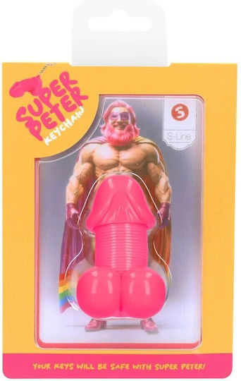 Super Peter Μπρελόκ Κλειδιών Σχήμα Πέους Ροζ