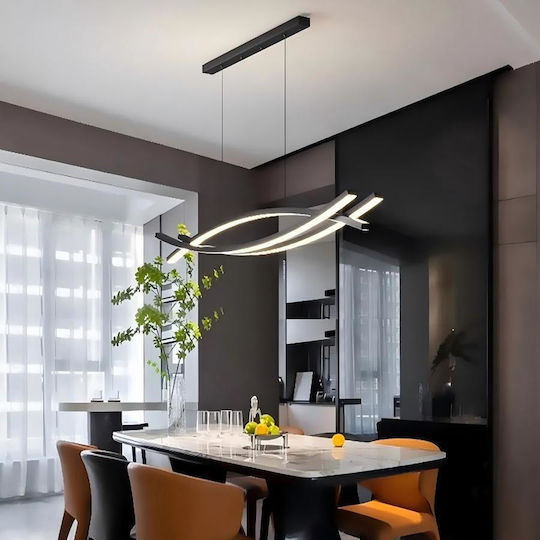 LED Κρεμαστό Φωτιστικό Μαύρο 100x100εκ.