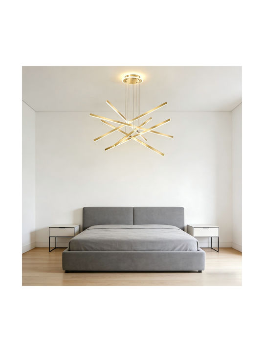 Adjustable Pendant Light Gold 60x60cm