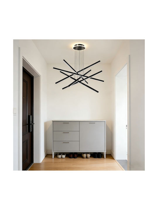 Adjustable Pendant Light Black 60x60cm