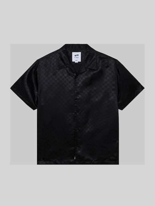 Shirt Short-sleeved Shirt Checked Black