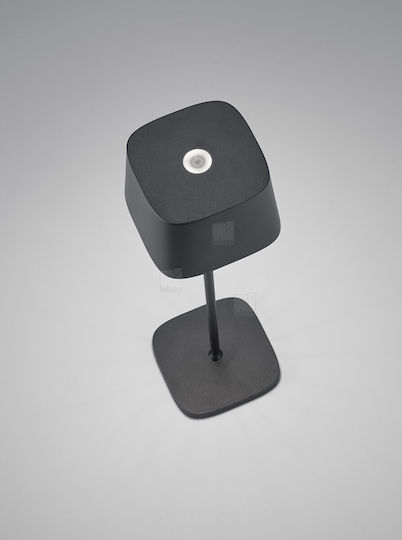 Helestra Metall Tischlampe LED mit Schwarz Schirm und Basis