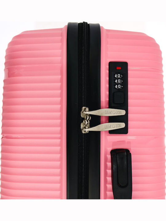 Lamonza Reno Mittlerer Reisekoffer Pink mit 4 Räder Höhe 63cm
