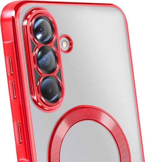 Avizar Case Samsung Galaxy A36 Compatible Magsafe Chrome Border Red