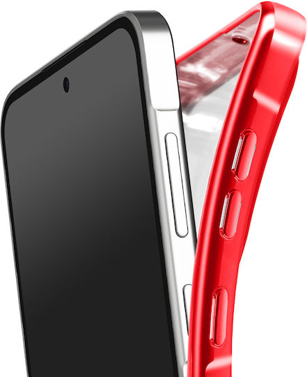 Avizar Case Samsung Galaxy A36 Compatible Magsafe Chrome Border Red