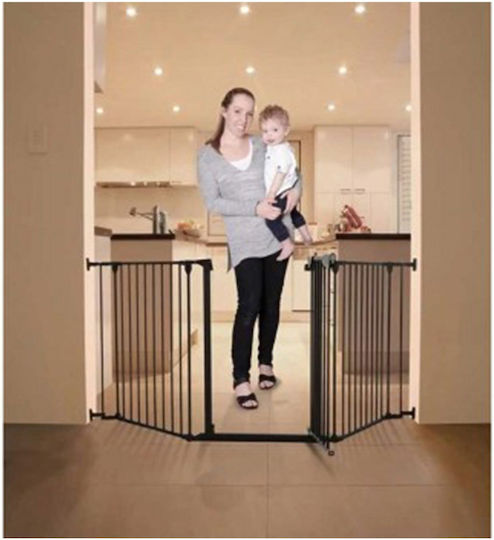 Dreambaby Блиндирана врата Лесен монтаж в Черен Цвят 1бр