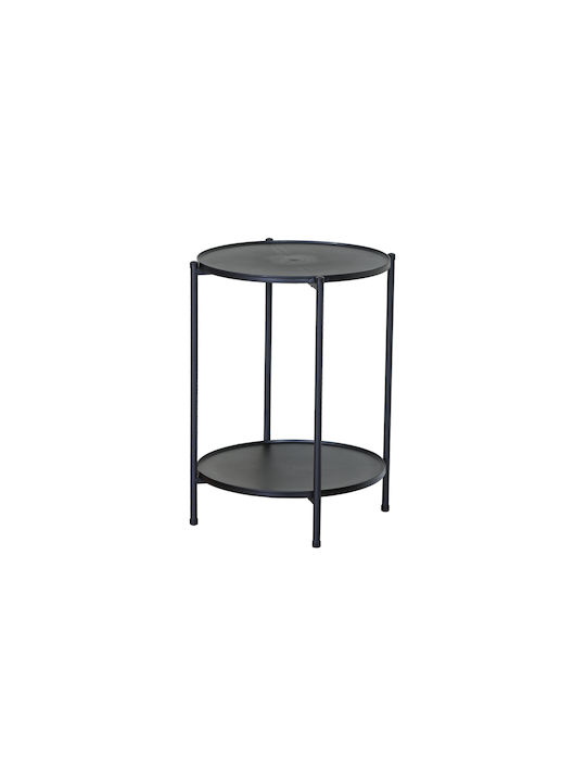 Round Side Table Metal Black L43.3xW43.3xH56.5cm.