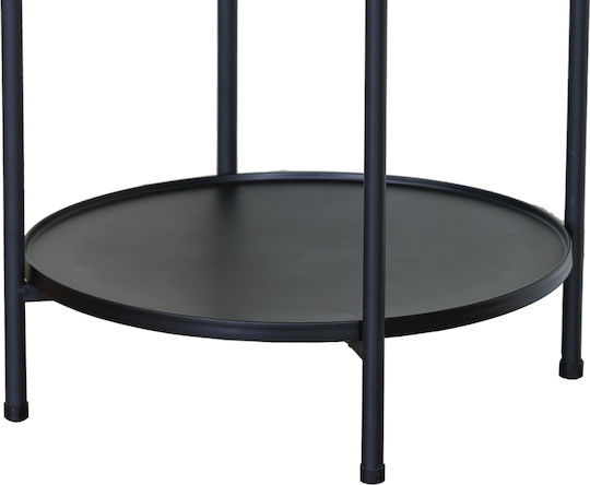Rund Beistelltisch Metall Black B43.3xT43.3xH56.5cm