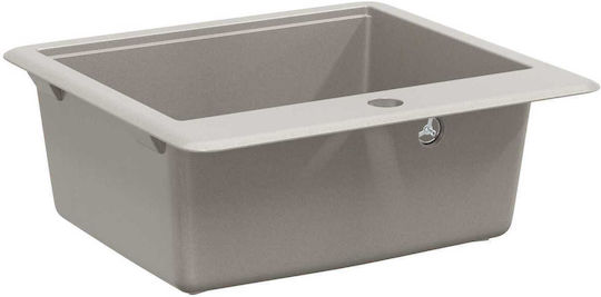 vidaXL Drop-In Sink Synthetic Granite W47xD44cm Gray