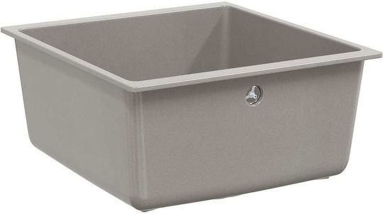 vidaXL Drop-In Sink Synthetic Granite W43xD46cm Gray