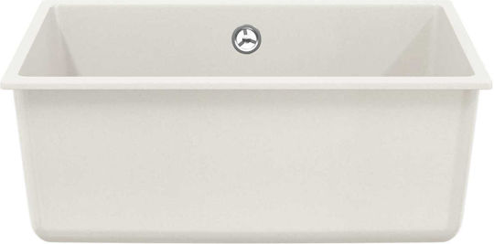 vidaXL Drop-In Chiuvetă din Granit Sintetic L53xW46cm Alb