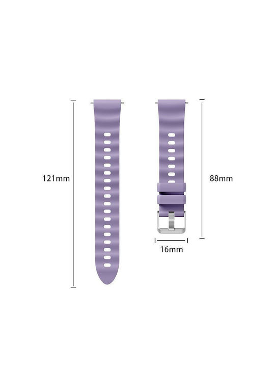 Monochrome Silicone Strap Huawei Watch GT 6 41mm GT 5 41mm GT 4 41mm Silver Buckle Black