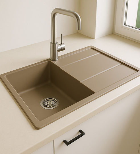 Unixton Chiuvetă Bucătărie Drop-In Din Granit Lichid L100xL50cm