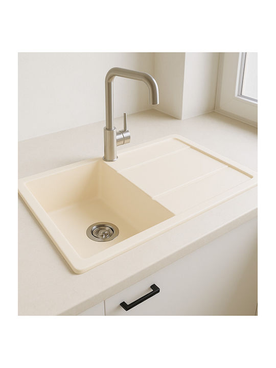 Unixton Drop-In Küchenspüle aus Flüssigem Granit M100xB50cm Schwarze