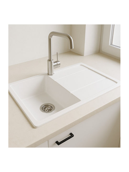 Unixton Drop-In Küchenspüle aus Flüssigem Granit M100xB50cm Schwarze