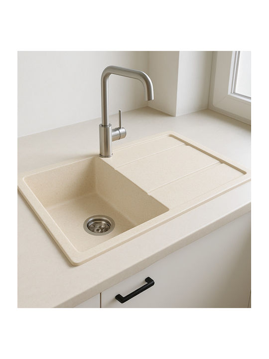 Unixton Drop-In Küchenspüle aus Flüssigem Granit M100xB50cm Schwarze