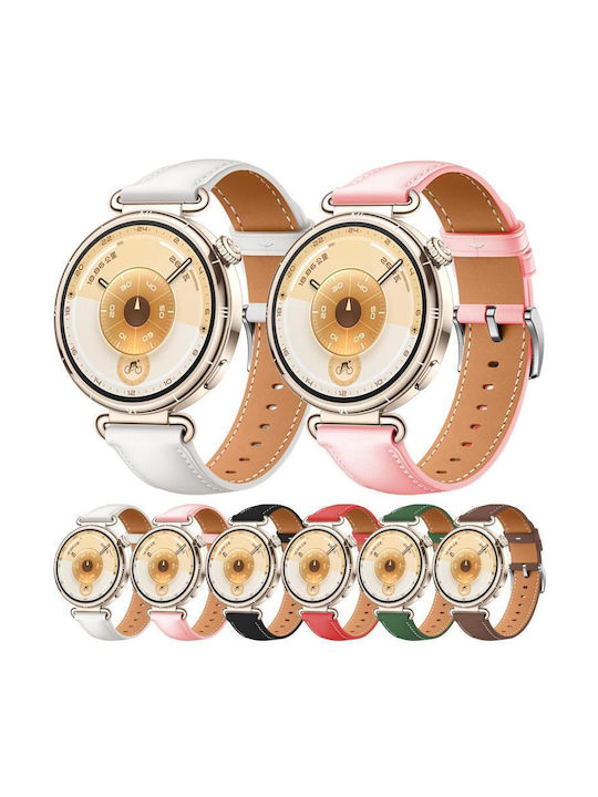 Ασημί Αγκράφα Γνήσιο Δερμάτινο Μπρασελέ Huawei Watch Gt 6 41mm Gt 5 41mm Gt 4 41mm Λευκό Ασημί Αγκράφα Γνήσιο Δερμάτινο Μπρασελέ Huawei Watch Gt 6 41mm Gt 5 41mm Gt 4 41mm Λευκό