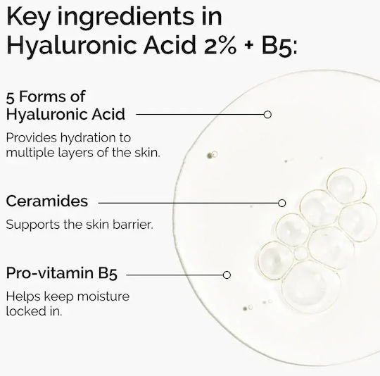 The Ordinary Hyaluronic Acid 2% + B5 Ενυδατικό & Αντιγηραντικό Serum Προσώπου με Υαλουρονικό Οξύ & Βιταμίνη B5 για Σύσφιξη 30ml