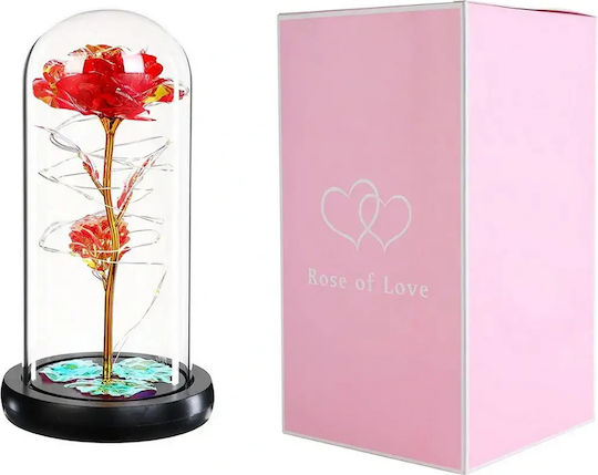 All Saints Rose Glass Dome RGB Led Lighting 21cm Iridescent