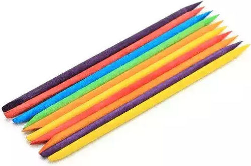 Wd Wooden Nail Pushers 10pcs Multicolored